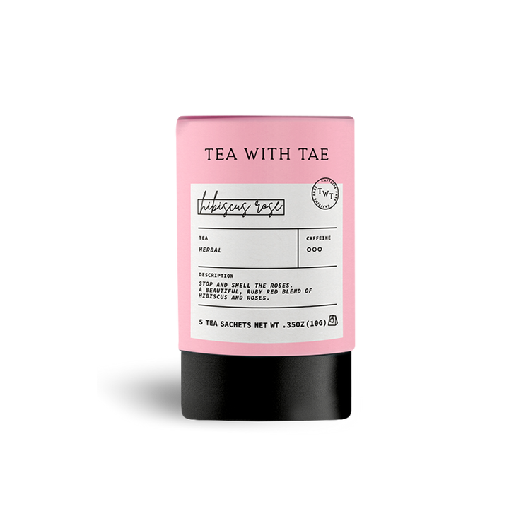 Hibiscus Rose Herbal Mini Tube - 5 Tea Bags